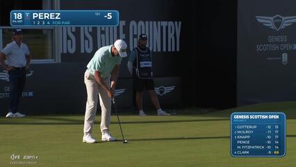 Victor Perez | Round 3 | 18th hole | Shot 4 | 2025 Genesis Scottish Open