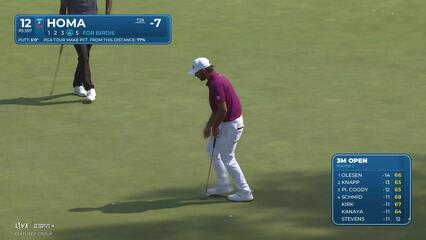 Max Homa | Round 2 | 12th hole | Shot 4 | 2025 3M Open