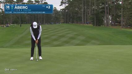 Ludvig Åberg | Round 1 | 18th hole | Shot 5 | 2025 AT&T Pebble Beach