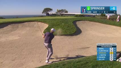 Hayden Springer | Round 2 | 14th hole | Shot 3 | 2025 Farmers