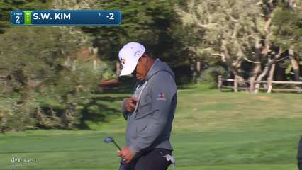 Si Woo Kim | Round 1 | 2nd hole | Shot 3 | 2026 AT&T Pebble Beach