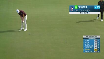 Daniel Berger | Round 4 | 3rd hole | Shot 5 | 2025 WM Phoenix Open