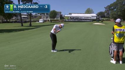 Rasmus Højgaard | Round 1 | 9th hole | Shot 2 | 2025 Sanderson Farms