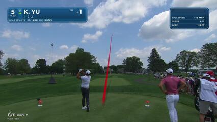 Kevin Yu | Round 3 | 5th hole | Shot 1 | 2025 Travelers