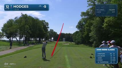 Lee Hodges | Round 2 | 12th hole | Shot 1 | 2025 John Deere