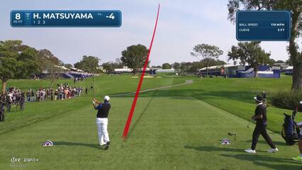 Hideki Matsuyama | Round 3 | 8th hole | Shot 1 | 2025 Farmers