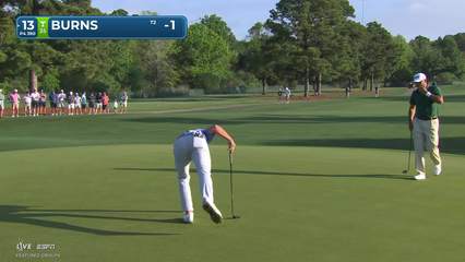 Sam Burns | Round 1 | 13th hole | Shot 4 | -1 