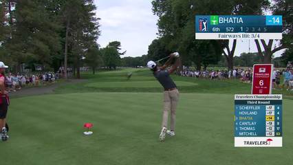 Akshay Bhatia | Round 3 | 6th hole | Shot 1 | 2026 Travelers