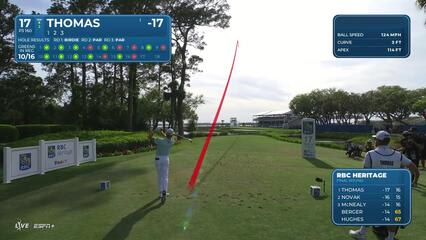 Justin Thomas | Round 4 | 17th hole | Shot 1 | 2025 RBC Heritage