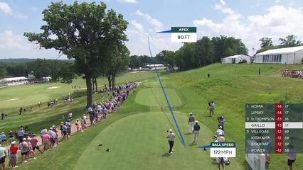 Emiliano Grillo | Round 3 | 18th hole | Shot 1 | 2025 John Deere