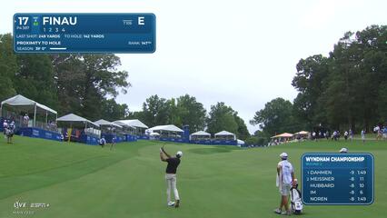 Tony Finau | Round 2 | 17th hole | Shot 2 | 2025 Wyndham