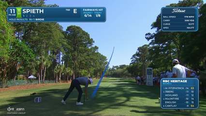 Jordan Spieth | Round 2 | 11th hole | Shot 1 | 2026 RBC Heritage