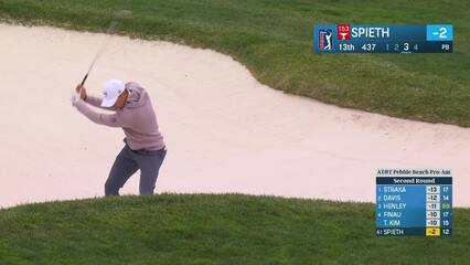 Jordan Spieth | Round 2 | 13th hole | Shot 3 | 2025 AT&T Pebble Beach