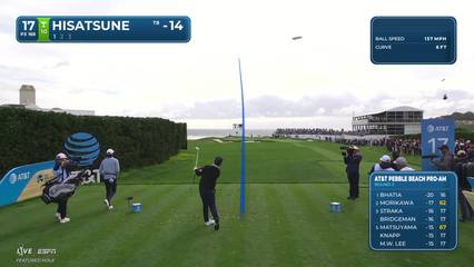 Ryo Hisatsune | Round 3 | 17th hole | Shot 1 | 2026 AT&T Pebble Beach