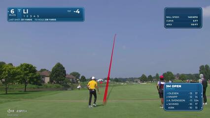 Haotong Li | Round 2 | 6th hole | Shot 2 | 2025 3M Open
