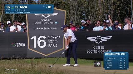 Wyndham Clark | Round 3 | 16th hole | Shot 1 | 2025 Genesis Scottish Open