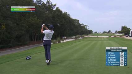 Davis Thompson | Round 2 | 10th hole | Shot 1 | 2025 The RSM Classic