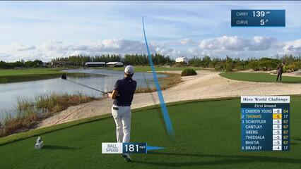 Justin Thomas | Round 1 | 18th hole | Shot 1 | 2024 Hero World Challenge