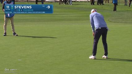 Sam Stevens | Round 4 | 11th hole | Shot 4 | 2025 AT&T Pebble Beach