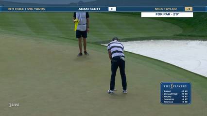 Nick Taylor | Round 3 | 9th hole | Shot 5 | 2026 THE PLAYERS