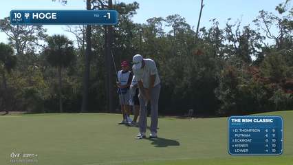Tom Hoge | Round 1 | 10th hole | Shot 4 | 2025 The RSM Classic