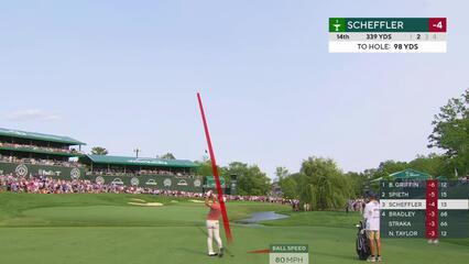 Scottie Scheffler | Round 3 | 14th hole | Shot 2 | 2025 the Memorial