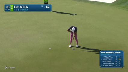 Akshay Bhatia | Round 4 | 16th hole | Shot 3 | 2026 WM Phoenix Open