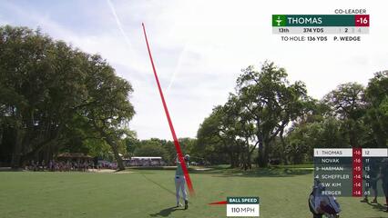 Justin Thomas | Round 4 | 13th hole | Shot 2 | 2025 RBC Heritage