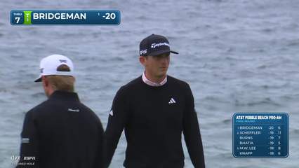 Jacob Bridgeman | Round 4 | 7th hole | Shot 3 | 2026 AT&T Pebble Beach
