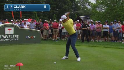 Wyndham Clark | Round 1 | 1st hole | Shot 1 | 2025 Travelers