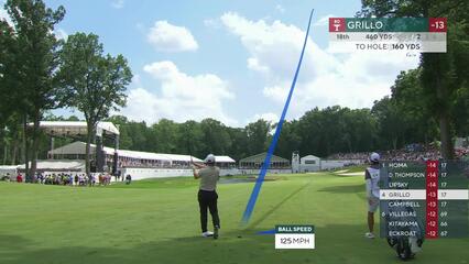 Emiliano Grillo | Round 3 | 18th hole | Shot 2 | 2025 John Deere