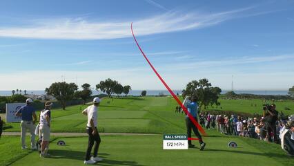 Matthieu Pavon | 2024 Farmers | Round 4 | 12th hole | Shot 1