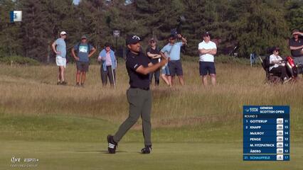 Xander Schauffele | Round 3 | 18th hole | Shot 2 | 2025 Genesis Scottish Open