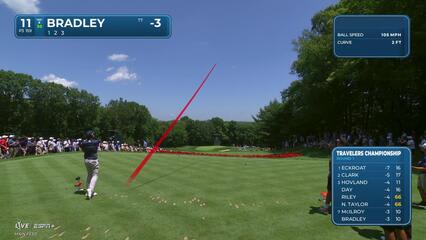 Keegan Bradley | Round 1 | 11th hole | Shot 1 | 2025 Travelers