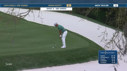 Adam Scott | Round 3 | 14th hole | Shot 2 | 2026 THE PLAYERS