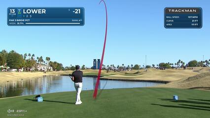 Justin Lower | Round 4 | 13th hole | Shot 1 | 2025 The American Express