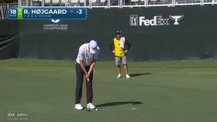 Rasmus Højgaard | Round 1 | 18th hole | Shot 4 | 2025 Sanderson Farms