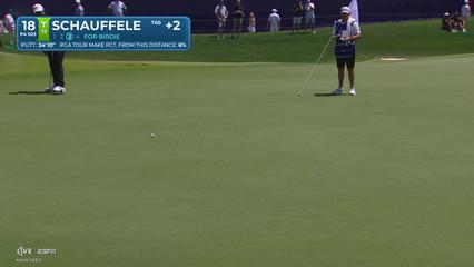 Xander Schauffele | Round 4 | 18th hole | Shot 4 | 2026 Truist Championship