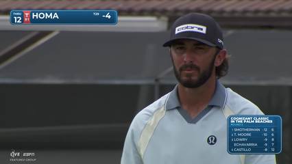 Max Homa | Round 3 | 12th hole | Shot 5 | 2026 Cognizant Classic