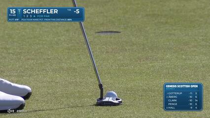 Scottie Scheffler | Round 3 | 15th hole | Shot 4 | 2025 Genesis Scottish Open