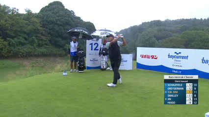 Si Woo Kim | Round 3 | 12th hole | Shot 1 | 2025 Baycurrent