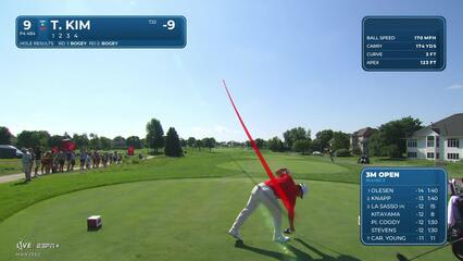 Tom Kim | Round 3 | 9th hole | Shot 1 | 2025 3M Open