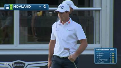Viktor Hovland | Round 2 | 18th hole | Shot 3 | 2026 Genesis Scottish Open