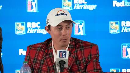 Matt Fitzpatrick news conference after winning RBC Heritage