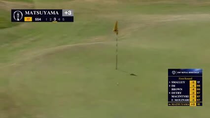 Hideki Matsuyama hits impossible bunker shot at The Open