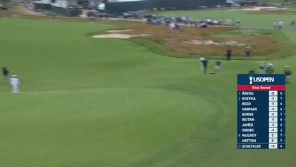 Scottie Scheffler steals birdie with spinny chip on No. 5 at U.S. Open
