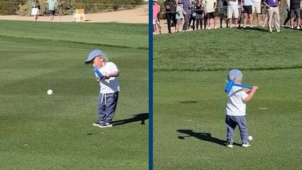 Bennett Scheffler shows off golf swing skills at WM Phoenix Open