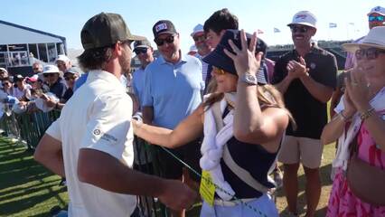 Low amateur Ryder Cowan celebrates with family, signs for fans after U.S. Open