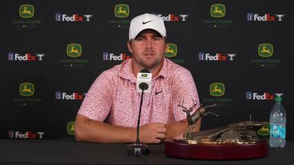 Chris Gotterup news conference after winning John Deere