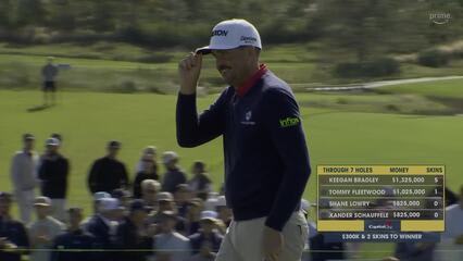 Keegan Bradley proves Justin Thomas wrong, wins two skins at ‘The Skins Game’